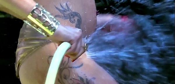  Horny blonde washes the car but the appetite for fucking is greater